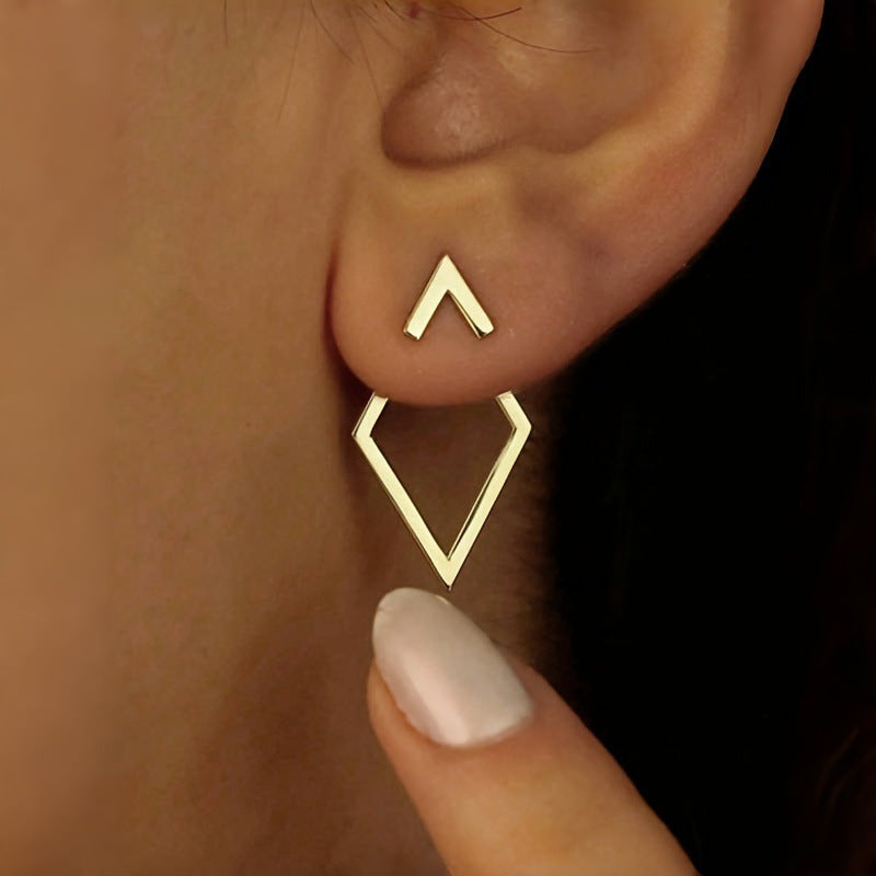 Arrow Rhombus 18K Gold Dangler Drop Earring For Women Bulk
