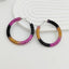 Multi Color High-Shine Gradient Crystal Silver CZ Hoop Earrings Bulk