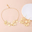 Leaf Flower 18K Gold Plated Anti Tarnish Necklace Earring Set Bulk