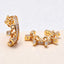 Gold Silver Dangling Square Cubic Zirconia Copper Ear Cuff Earrings Bulk