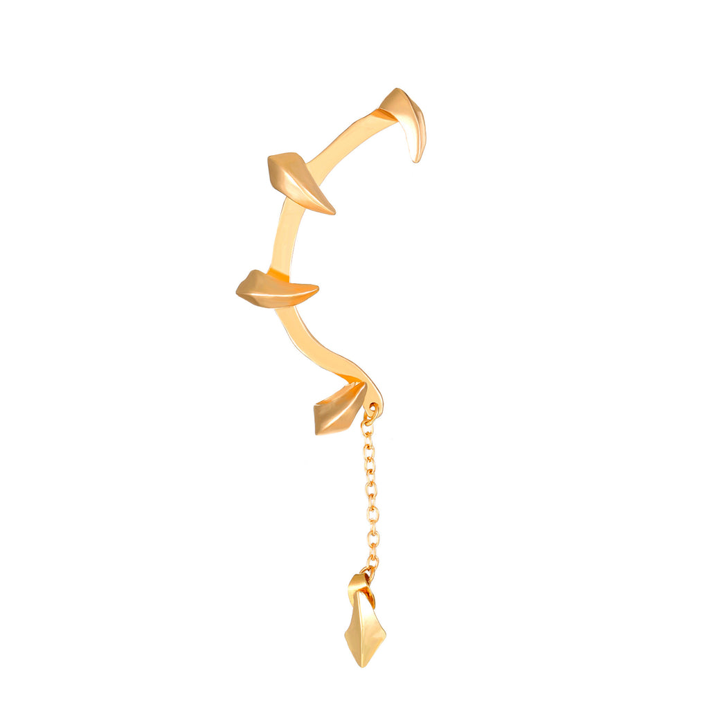 Devil Gothic 18K Gold Plated Anti Tarnish Ear Cuff Earring Pair Bulk