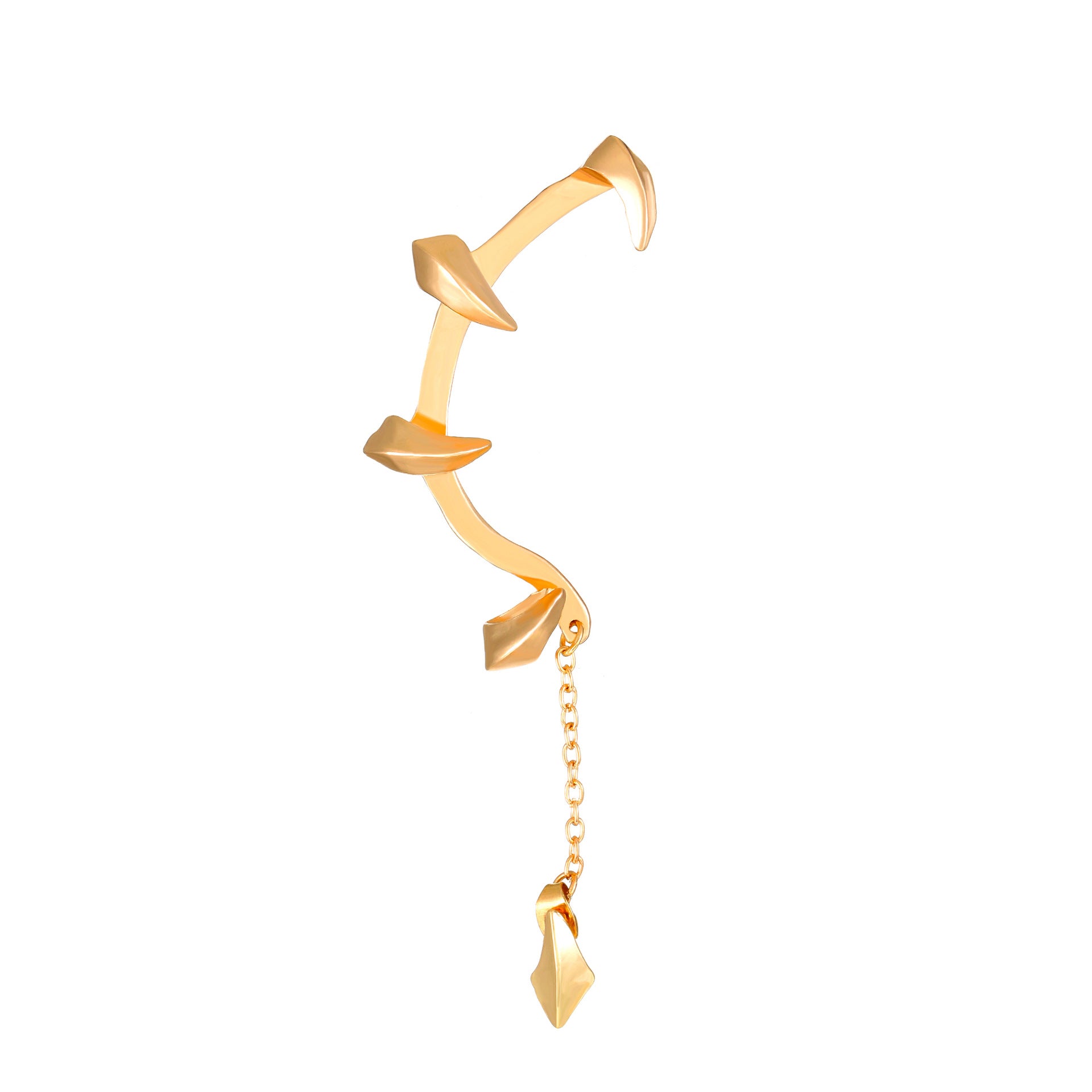 Devil Gothic 18K Gold Plated Anti Tarnish Ear Cuff Earring Pair Bulk