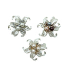 Bulk Multi Color Classic Floral Gold Silver Pearl Brass Button Cover