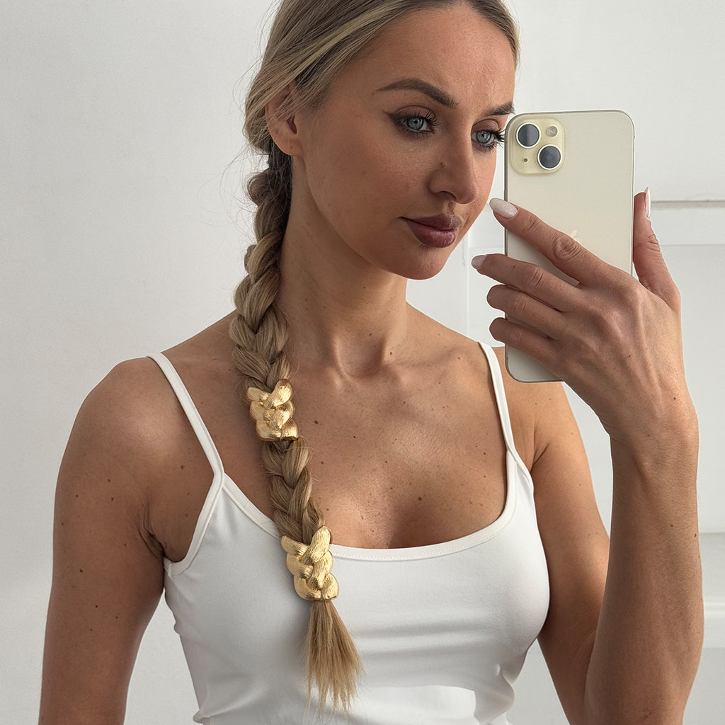 Chunky Knot Style Gold Plated Alloy Hair Accessories For Women Bulk