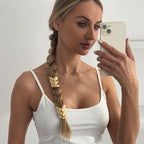 Chunky Knot Style Gold Plated Alloy Hair Accessories For Women Bulk