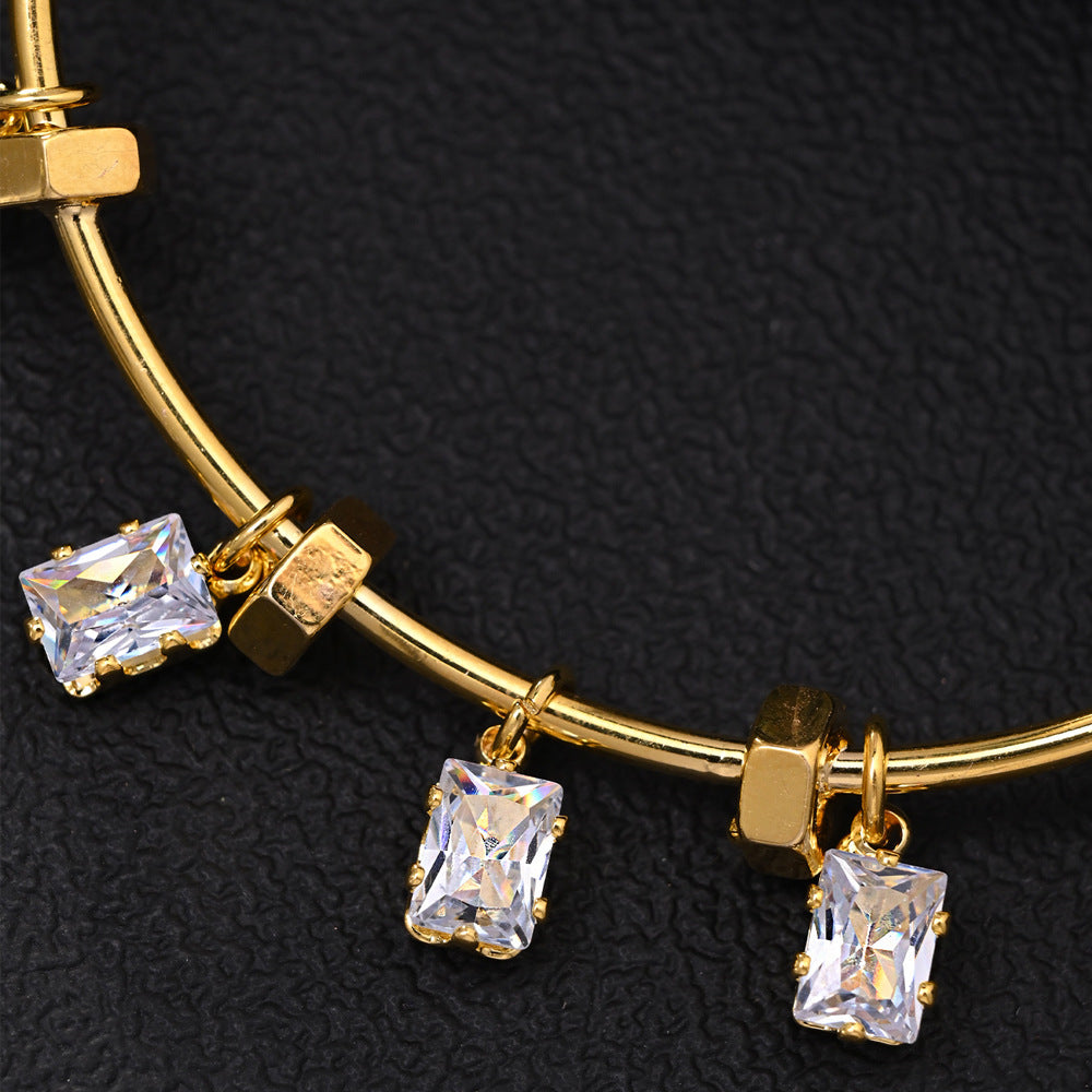 Bulk Drop Charm Style Gold Silver CZ Anti Tarnish Copper Cuff & Kada