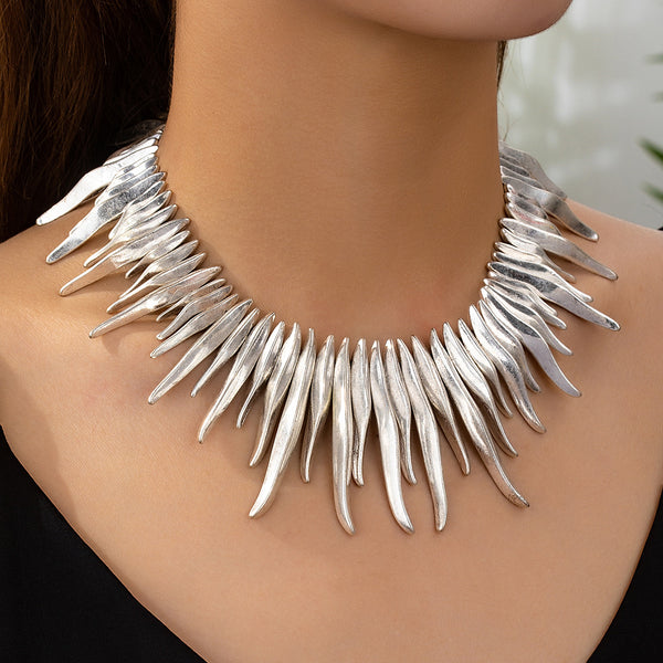 Pointy Gold Silver Anti Tarnish Versatile Necklace For Women Bulk Secondary image