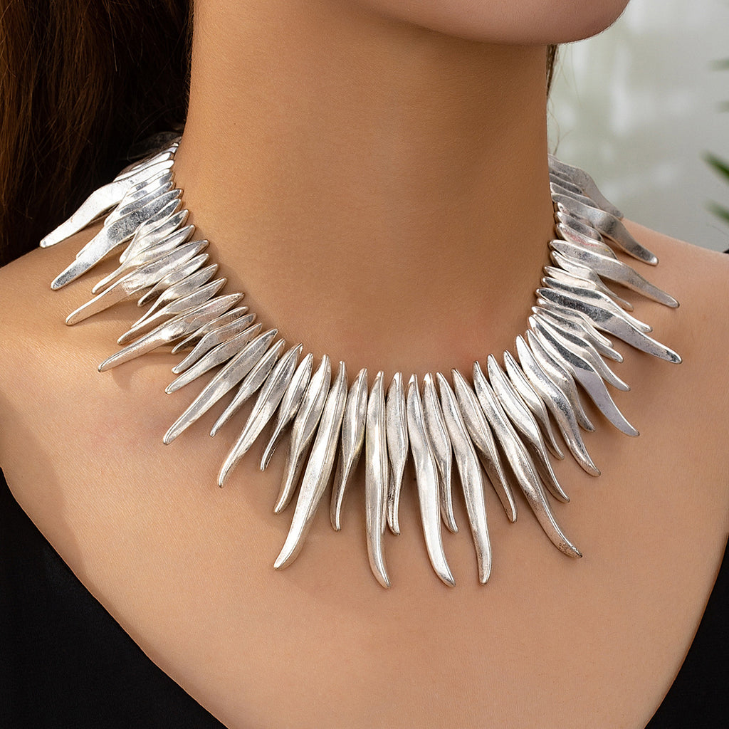 Pointy Gold Silver Anti Tarnish Versatile Necklace For Women Bulk