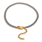 Gold Silver Links Cuban Anti Tarnish Stainless Steel Necklace Women Bulk