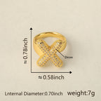 All Initial Letter Alphabets CZ Gold Anti Tarnish Adjustable Ring Bulk