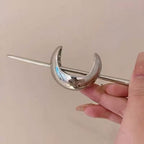 Minimalist Crescent Moon Silver Plated Alloy Hair Accessories Bulk