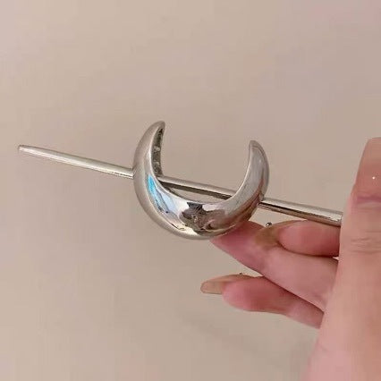 Minimalist Crescent Moon Silver Plated Alloy Hair Accessories Bulk