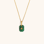 Rectangle Star Transparent 18K Gold Stainless Steel Anti Tarnish Pendant Chain Necklace For Women