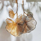 Bulk Gold Leaf Flower Gold Plated Alloy Dangler Earrings For Women