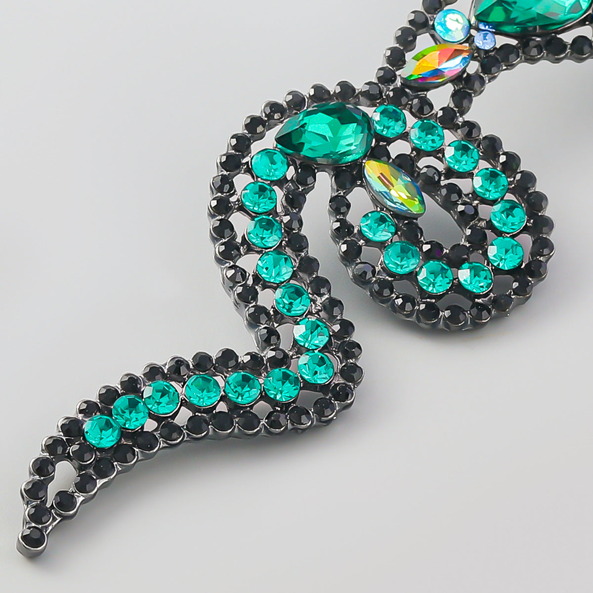 Gold Silver Green Black Multi Gemstone Anti Tarnish Dangler Drop Earring For Women