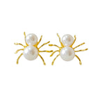 Spider Pearl 18K Gold Anti Tarnish Stud Earring For Women Bulk