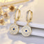 Gold Evil Eye Cubic Zirconia Anti Tarnish Copper Hoop Earrings Women Bulk