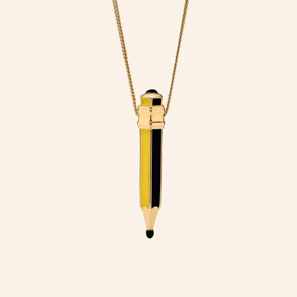 Multi Color Trendy Pencil Style Gold Silver Enamel Copper Necklace Bulk