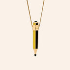 Multi Color Trendy Pencil Style Gold Silver Enamel Copper Necklace Bulk