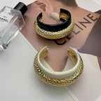 Beaten Finish Black White Gold Anti Tarnish Cuff Kada Bracelet Bulk
