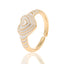 Heart Rainbow Enamel 18K Gold Plated Anti Tarnish Ring For Women Bulk