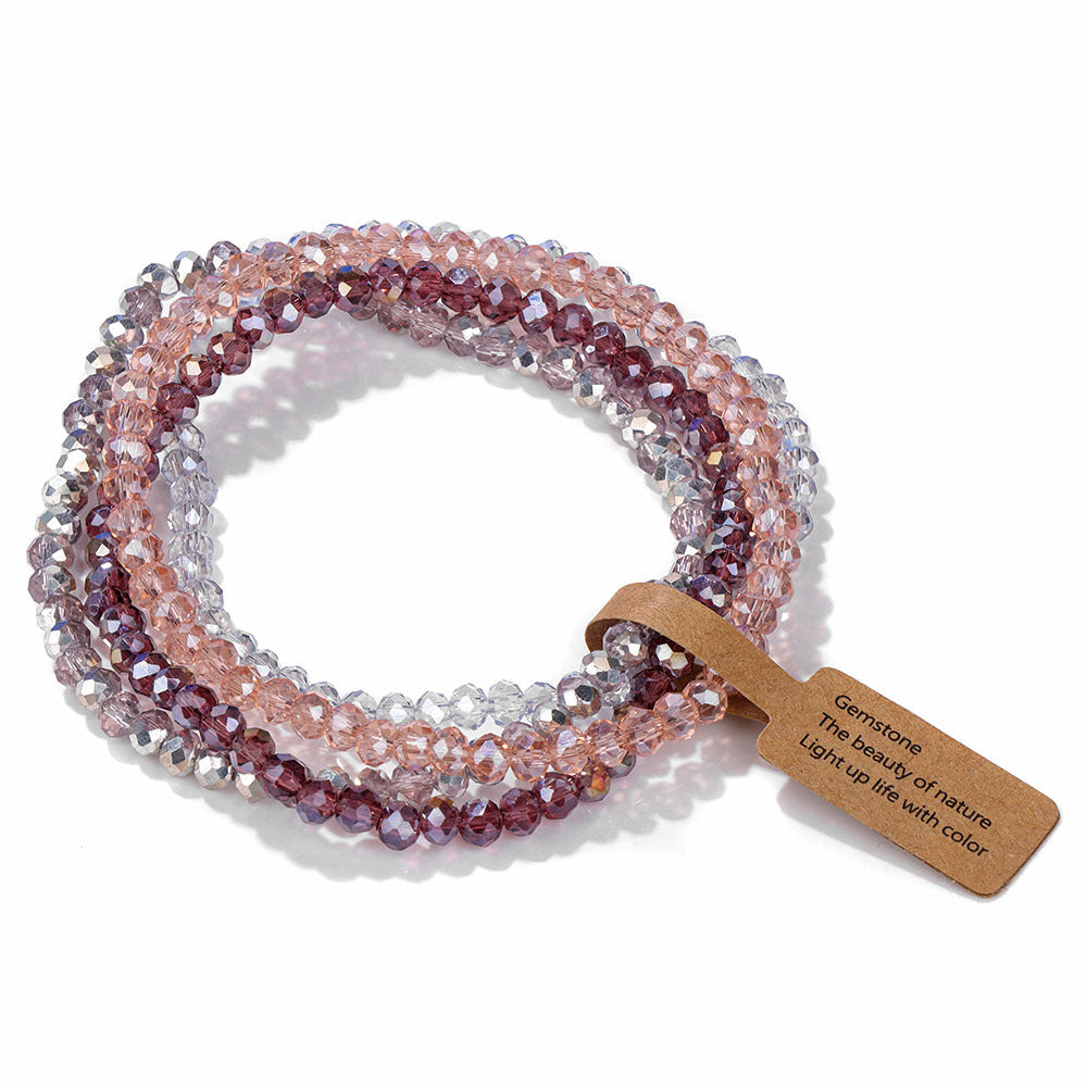Triple Layer Multicolor Beads Adjustable Layer Stackable Bracelet Bulk
