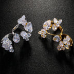 Flower Solitaire Gold Silver Anti Tarnish Dual Finger Ring Bulk