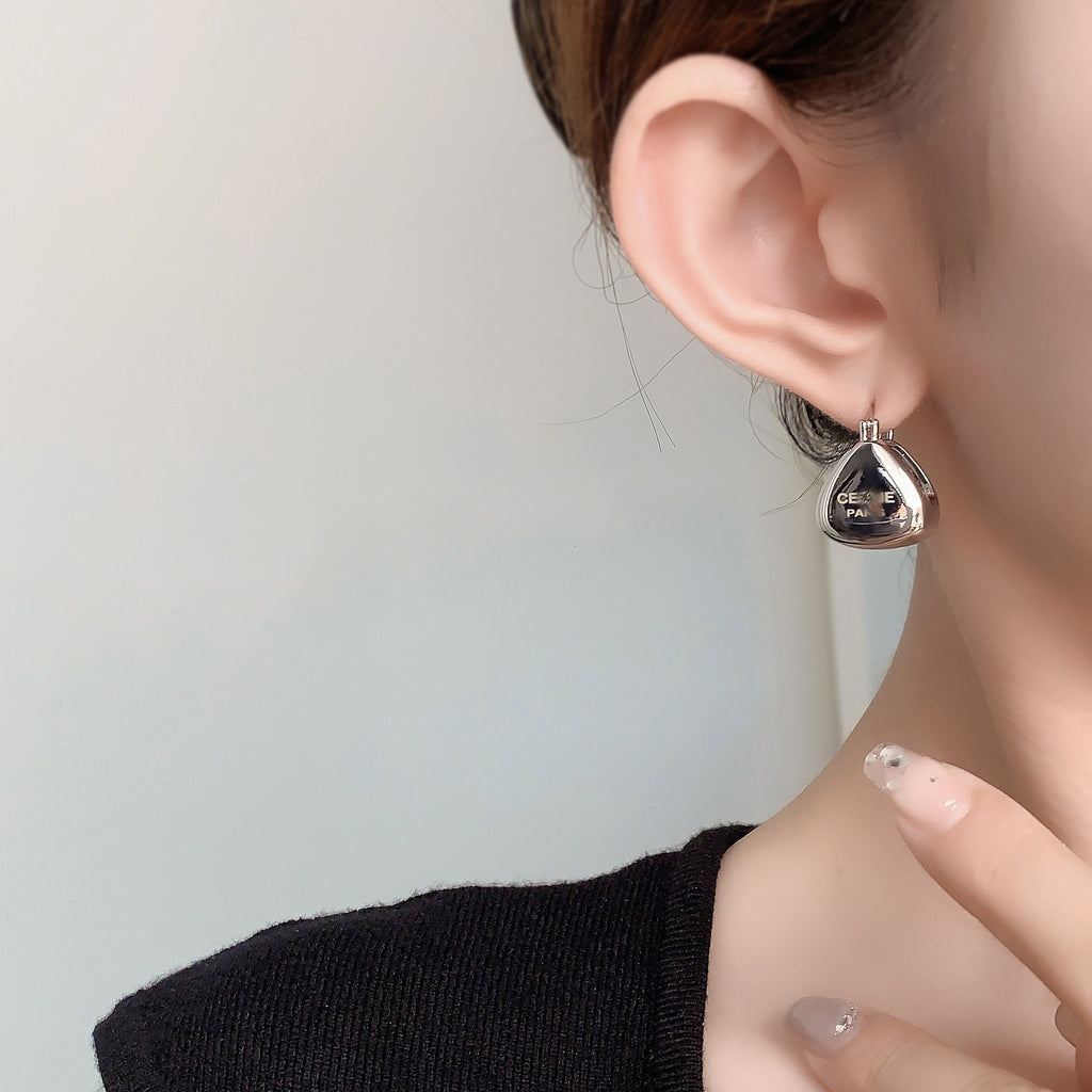 Glossy Ball 18K Gold Silver Anti Tarnish Stud Hoop Earring Women Bulk