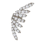 Geometric Cubic Zirconia 18K Gold Silver Single Ear Cuff Earring Bulk