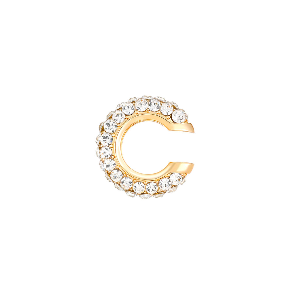 Studded Gold CZ Anti Tarnish Air Cuff Stud Earring Pack Of 2 Bulk