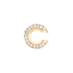 Studded Gold CZ Anti Tarnish Air Cuff Stud Earring Pack Of 2 Bulk