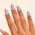 Designer Floral Butterfly Gold Silver CZ Copper Anti Tarnish Ring Bulk
