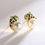 Panther Cubic Zirconia Pearl 18K Gold Anti Tarnish Stud Earring Bulk