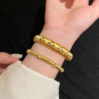 18K Gold Silver CZ Anti Tarnish Bangle Cuff Kada Bracelet Bulk