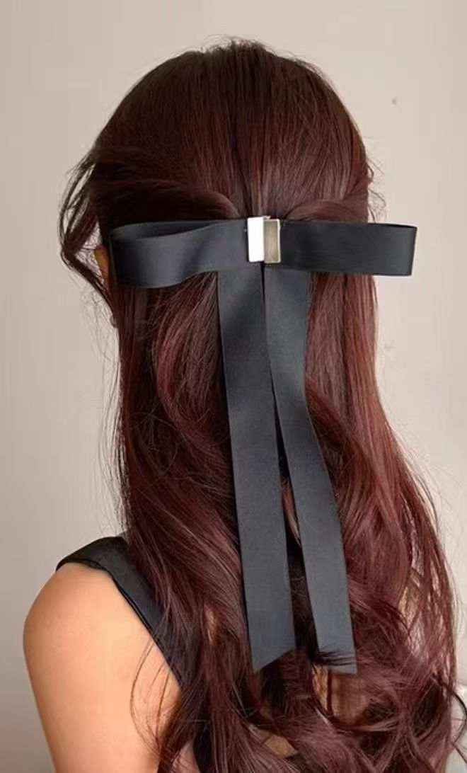 Multi Color Magnetic Bow Gold Plated Plain Hair Accessories For Women Bulk