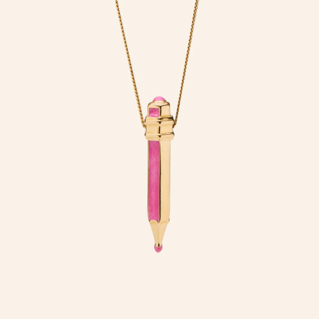Multi Color Trendy Pencil Style Gold Silver Enamel Copper Necklace Bulk
