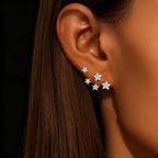 Celestial Constellation Star Gold Silver CZ Copper Stud Earrings Bulk