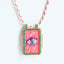 Eyelash Evil Eye Cubic Zirconia 18K Gold Pink Green Thread Anti Tarnish Necklace Pendant For Women