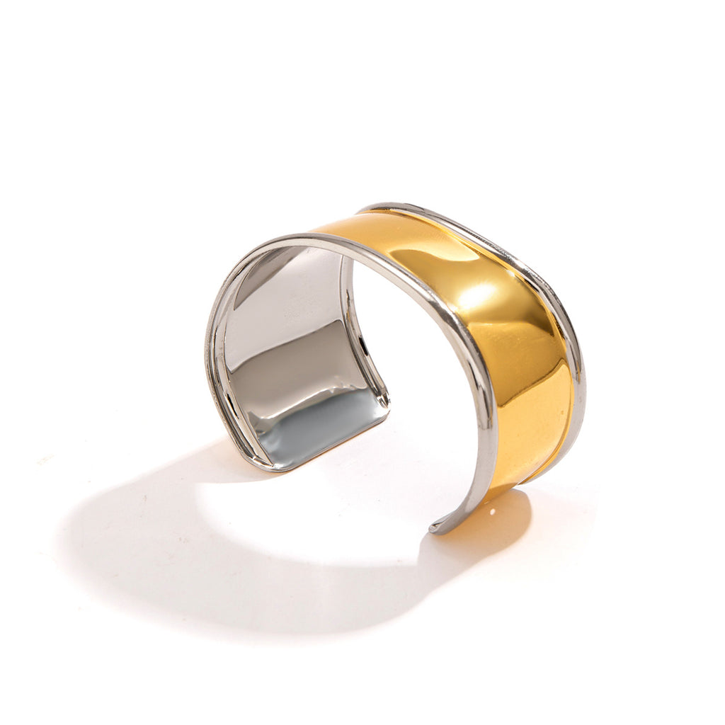 Glossy Wave Gold Silver Plated Anti Tarnish Cuff Kada Bracelet Bulk