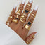 Bulk Black Multi Design Gold Plated Enamel Alloy Adjustable Combo Ring