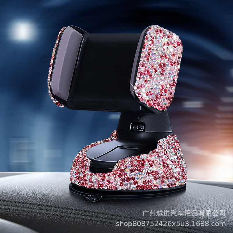 Black Red White Diamond Car Phone Holder Rotating Phone Holder Bulk