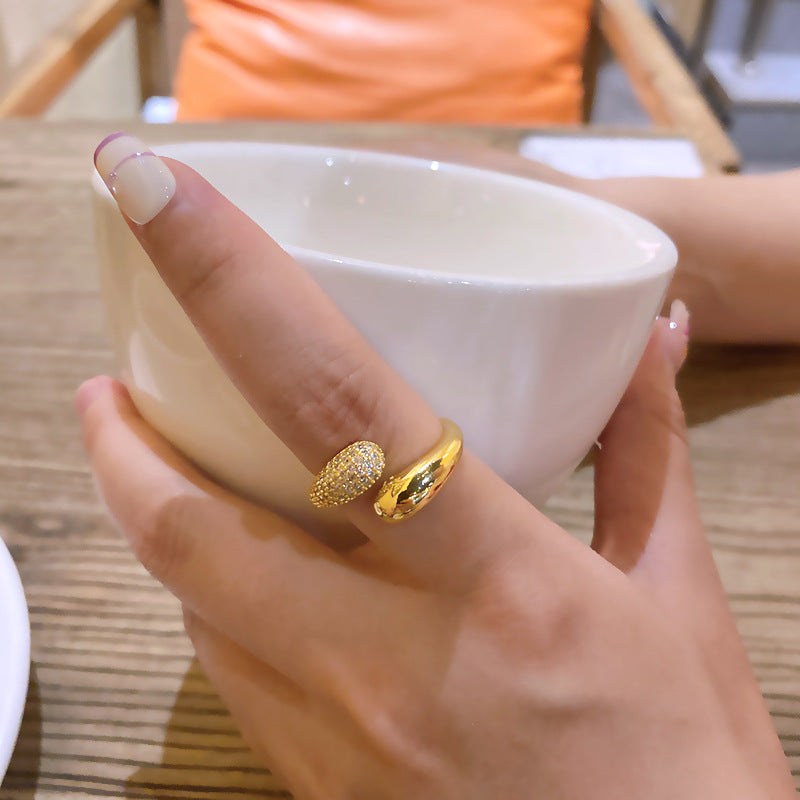 Bulk Wrap Design Gold Silver Plated CZ Copper Adjustable Fancy Ring