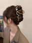 Luxury Hair Claw Clip Gold Plated Pearl Hair Accessories For Women Bulk