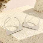 Multi Color Geometric Circle Square Gold Hoop Earrings For Women Bulk