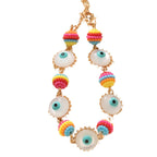 Rainbow Evil Eye 18K Gold Multicolour Handmade Beaded Bracelet Bulk