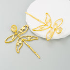 Wholesale Gold Plated Dragonfly Alloy Statement Earrings