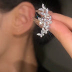 Wholesale White Gold Plated CZ Anti Tarnish Copper Ear Cuff Earrings