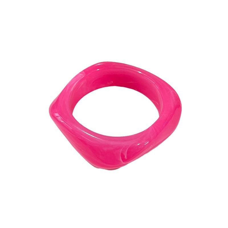 Geometric Red Green Blue Pink Acrylic Glossy Kada Bangle Bracelet Bulk
