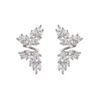 Wholesale Butterfly Silver Plated CZ Anti Tarnish Copper Stud Earrings