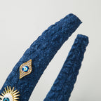 Evil Eye 18K Gold CZ Headband Hair Band Accessories Kids Bulk